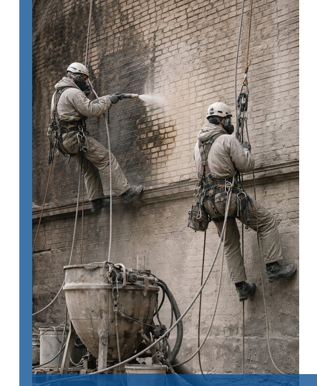 Пескоструйная очистка фасадов в Пушкине профессионально