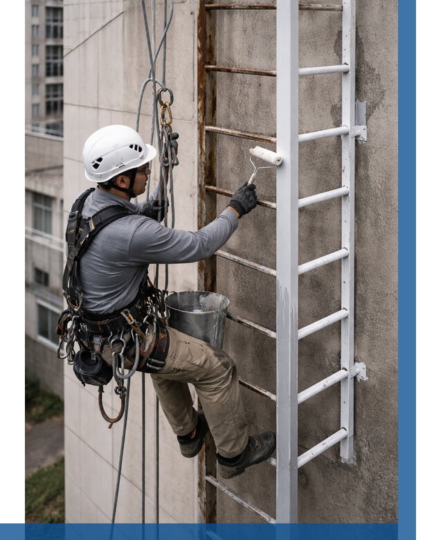 Покраска пожарных лестниц в Пушкине от 4868 р. | ВЫСОТНИК-Пшн