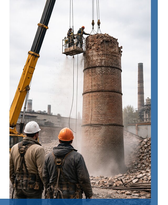 Демонтаж дымовой трубы в Пушкине от 97353 р. | ВЫСОТНИК-Пшн, смета