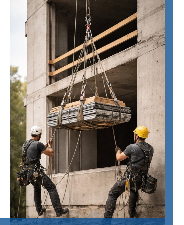 Подъем материала на этаж веревками в Пушкине от 1623 р. | ВЫСОТНИК-Пшн