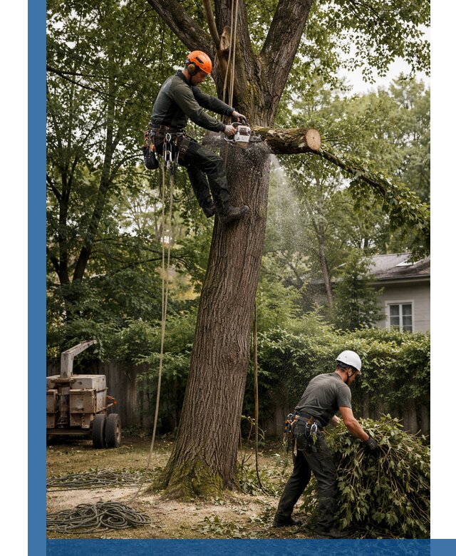 Кронирование деревьев в Пушкине, безопасная высотная обрезка