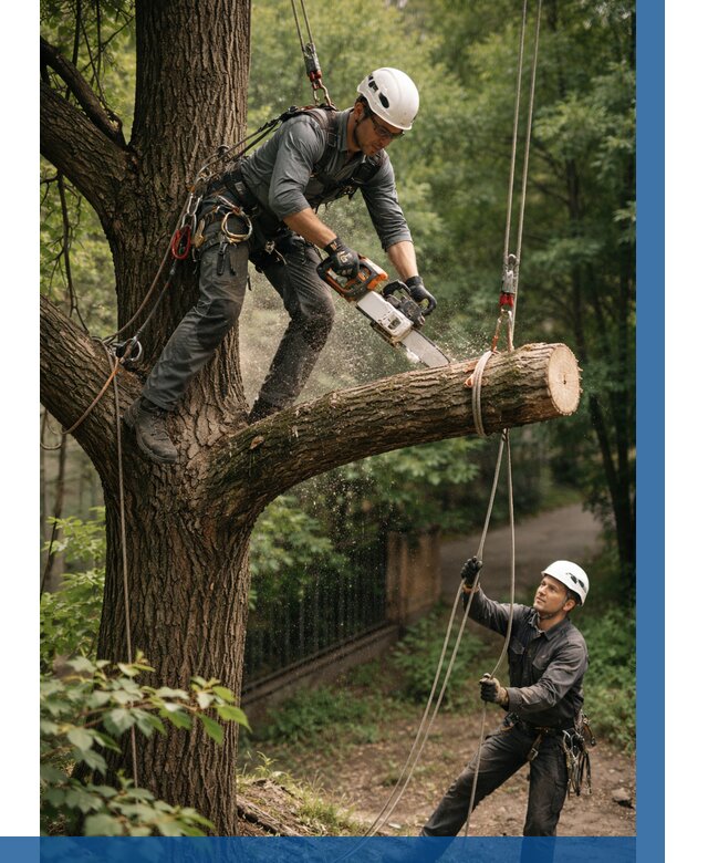 Спил деревьев альпинистами в Пушкине от 8654 р. | ВЫСОТНИК-Пшн