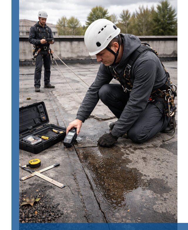 Обследование кровли на протечки и выявление дефектов в Пушкине