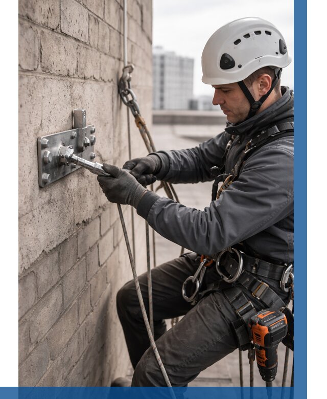 Установка анкерных точек в Пушкине от 3786 р. | ВЫСОТНИК-Пшн