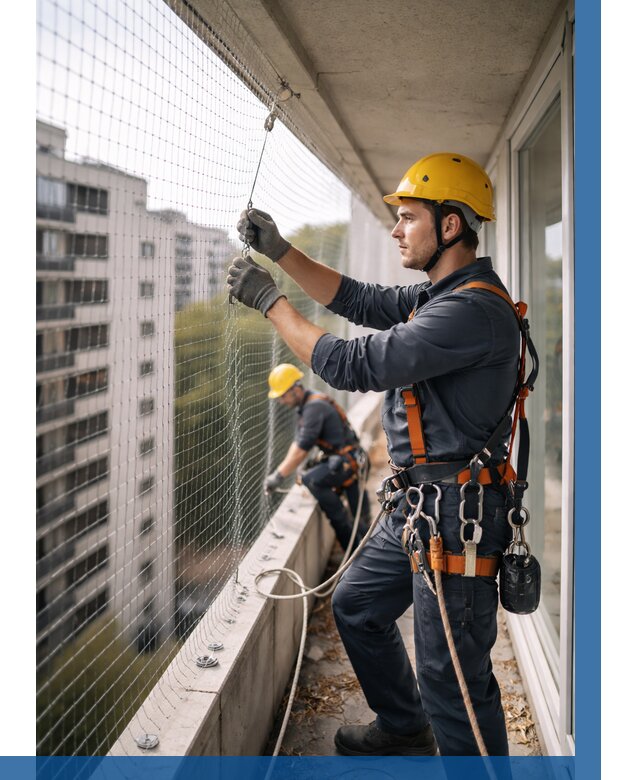 Монтаж сетки от птиц в Пушкине от 4868 р. | ВЫСОТНИК-Пшн